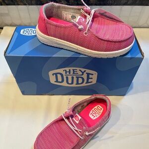 Hey Dude Kids Moccasins in Vivid Pink